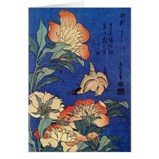Flowers and a Bird Card