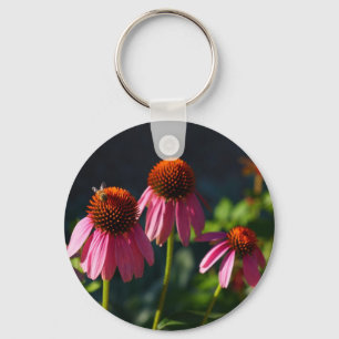 Flowers and Bee keychain