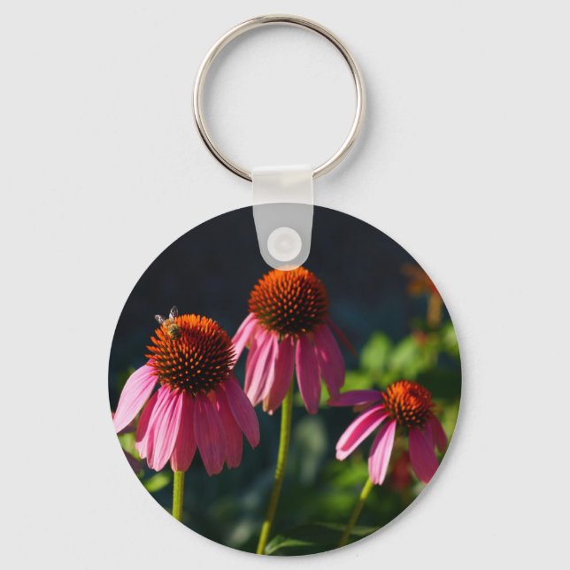 Flowers and Bee keychain (Front)
