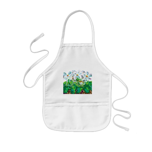flowers and bee kids apron (Front)