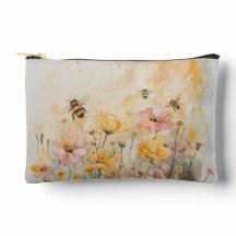 Flowers and Bees Accessory Pouch
