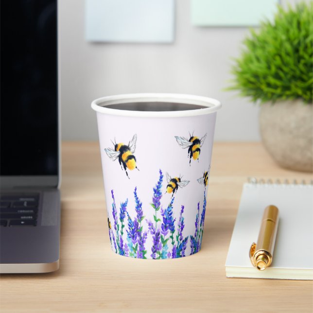 Flowers and Bees aper Cups (Insitu)