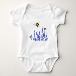 Flowers and Bees Baby Bodysuit