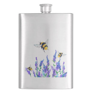 Flowers and Bees Flask