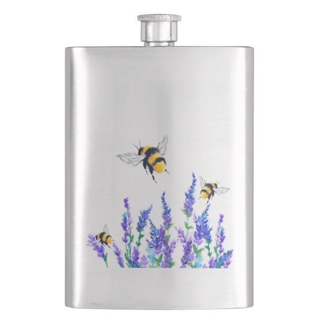 Flowers and Bees Flask (Front)