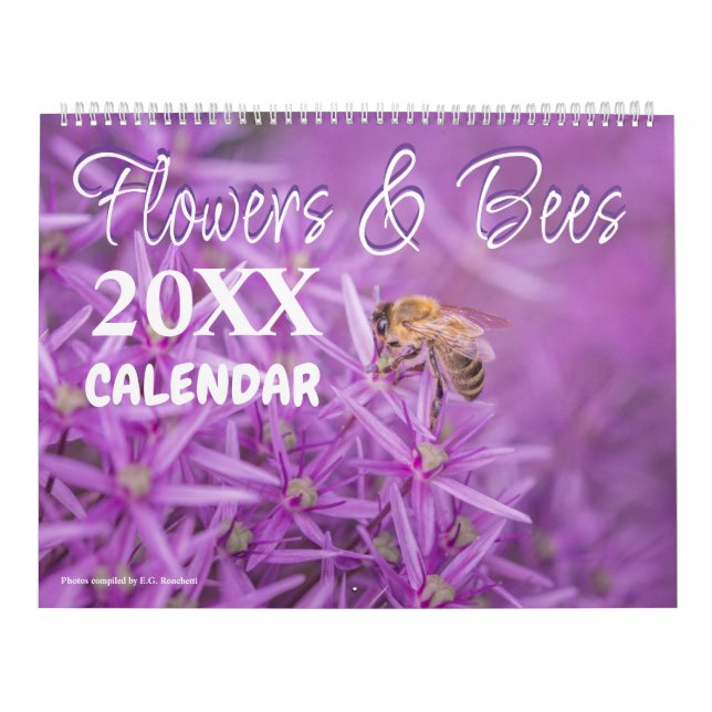 Flowers and Bees Floral Nature 2026 Calendar (Cover)