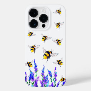 Flowers and Bees Flying Case-Mate iPhone 14 Pro Case