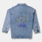 Flowers and Bees Flying Denim Jacket
