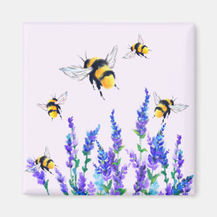 Flowers and Bees Flying Magnet Gift