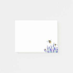 Flowers and Bees Flying Sticky Notes