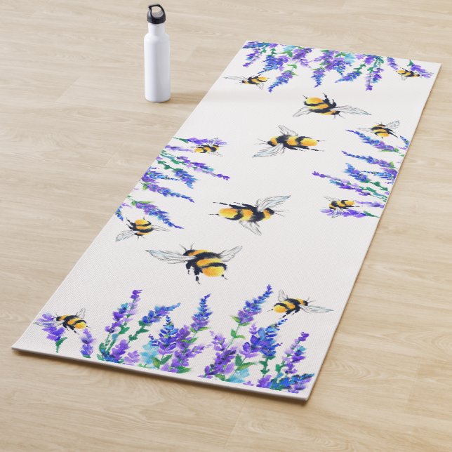 Flowers and Bees Flying Yoga Mat (In Situ)