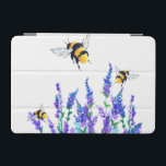 Flowers and Bees iPad Air Cover<br><div class="desc">iPad Covers with Beautiful Spring Flowers and Bees Flying - Drawing Nature Sweet Honey Bee - Choose / Add Your Favourite Text / Colour - Make Your Unique iPad Cases Gift - Resize and move or remove and add elements with customisation tool ! - Drawing and Design by MIGNED. You...</div>