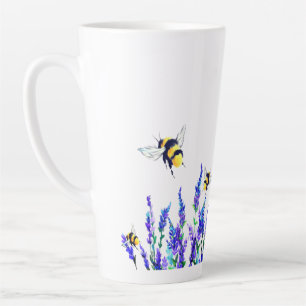 Flowers and Bees Latte Mug