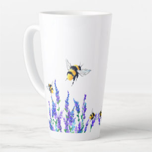 Flowers and Bees Latte Mug