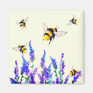 Flowers and Bees Magnet Spring