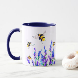 Flowers and Bees Mug Spring