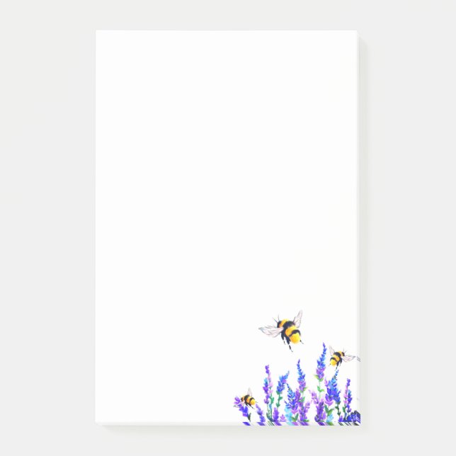 Flowers and Bees Post-it® Notes (Front)