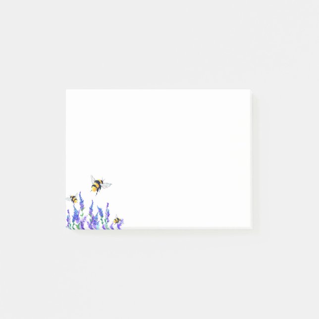 Flowers and Bees Post it Notes Spring (Front)