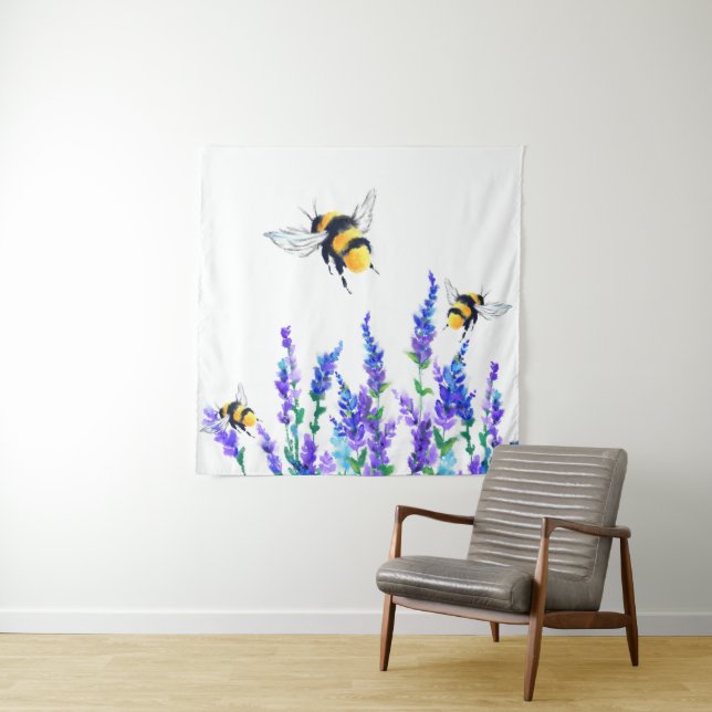 Flowers and Bees Tapestry (In Situ)