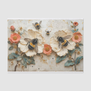 Flowers and Bees Tissue Paper