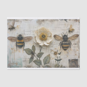 Flowers and Bees Tissue Paper
