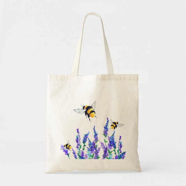 Flowers and Bees Tote Bag Spring (Front)