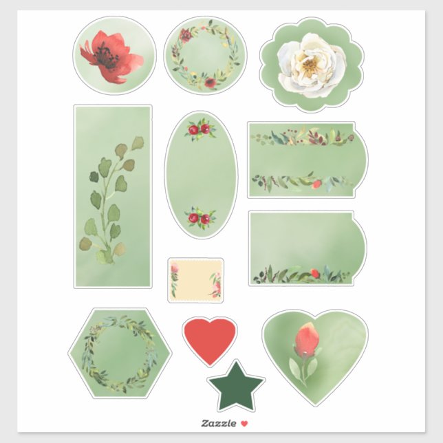 Flowers and Berries Fall Assortment Scrapbook  (Sheet)