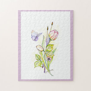 Flowers and Brushes Jigsaw Puzzle