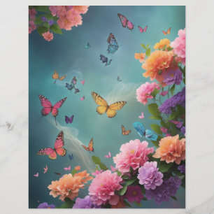 Flowers and Butterflies 