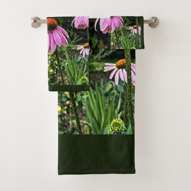FLOWERS AND BUTTERFLIES  BATH TOWEL SET (Insitu)