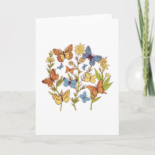 Flowers and Butterflies Card
