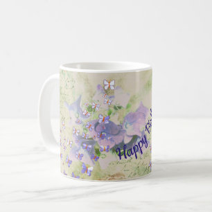Flowers and butterflies coffee mug