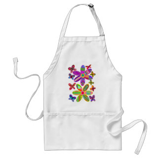 Flowers and Butterflies Colourful Apron