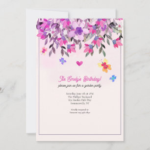 Flowers and Butterflies Invitation