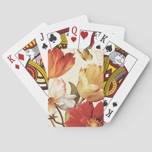 Flowers and Butterflies Playing Cards (Back)