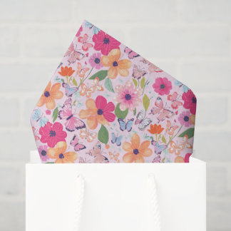 Flowers and Butterflies, Spring Tissue Paper