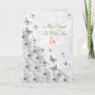 Flowers and Butterflies Sympathy / Condolence Card