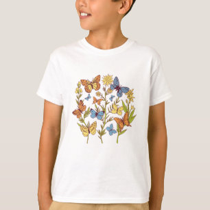 Flowers and Butterflies T-Shirt