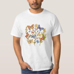 Flowers and Butterflies T-Shirt