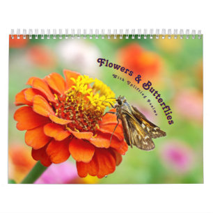Flowers and Butterflies With Uplifting Psalms 2023 Calendar