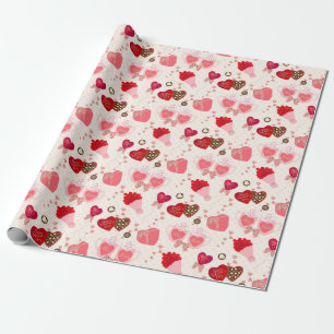 Flowers and Candy Wrapping Paper