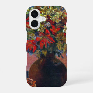 Flowers and Cats by Paul Gauguin, Vintage Fine Art iPhone 16 Case
