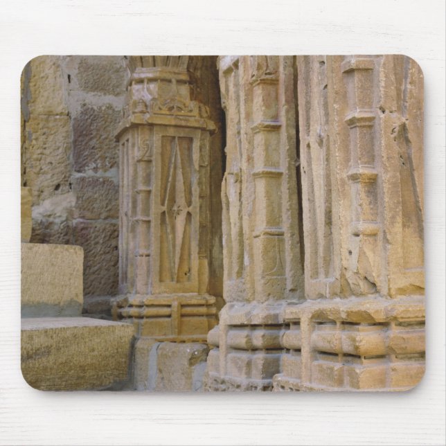 Flowers and columns, Jaisalmer Fort, Jaisalmer, Mouse Pad (Front)