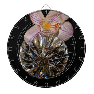 Flowers and Crystal Dartboard