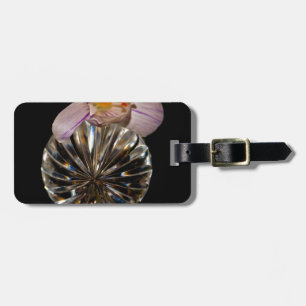 Flowers and Crystal Luggage Tag