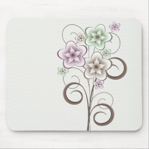Flowers and Curls Mousepad