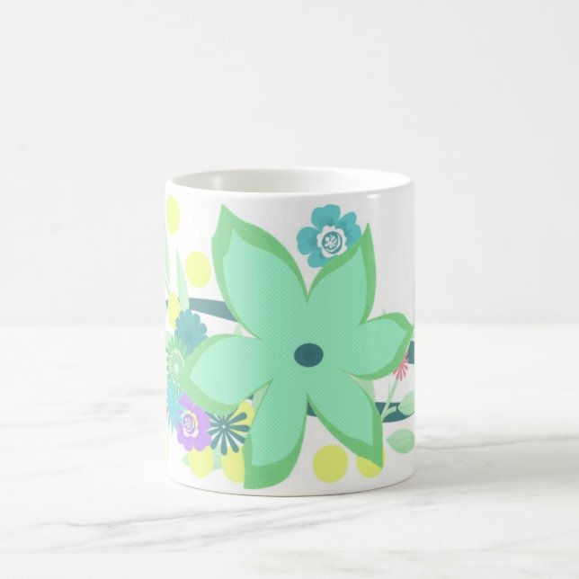Flowers and Dots Coffee Mug (Center)