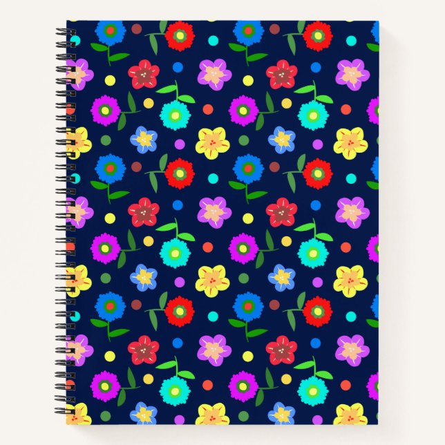 Flowers and Dots Notebook (Front)