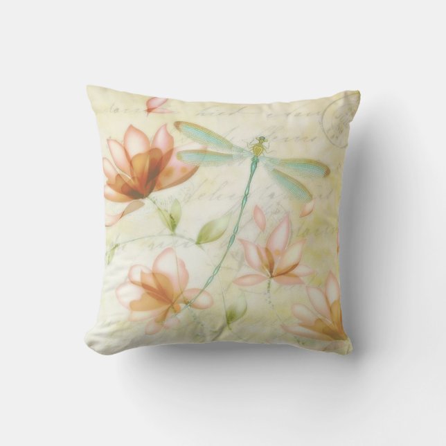 Flowers and dragonfly cushion (Front)