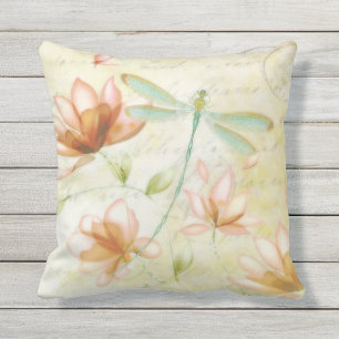 Flowers and dragonfly cushion